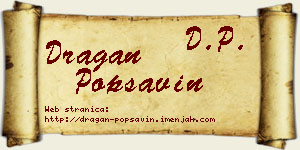 Dragan Popsavin vizit kartica